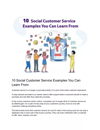 10 social customer service examples you can learn