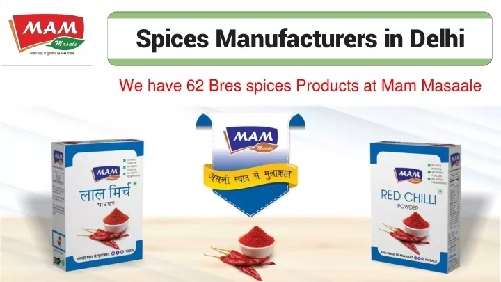 spices manufacturers in delhi