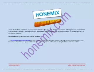 automatic cream filling machine at honemix.com