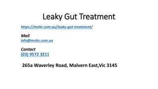 Get Professional and Quality Assured Leaky Gut Treatment at Reasonable Prices