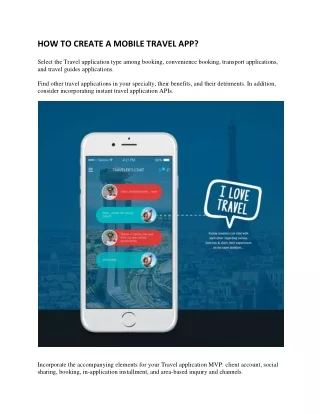 how to create a mobile travel app