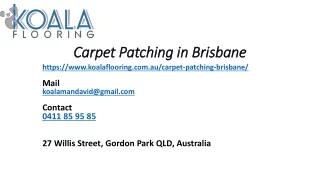 Can I get carpet patching services in Brisbane?