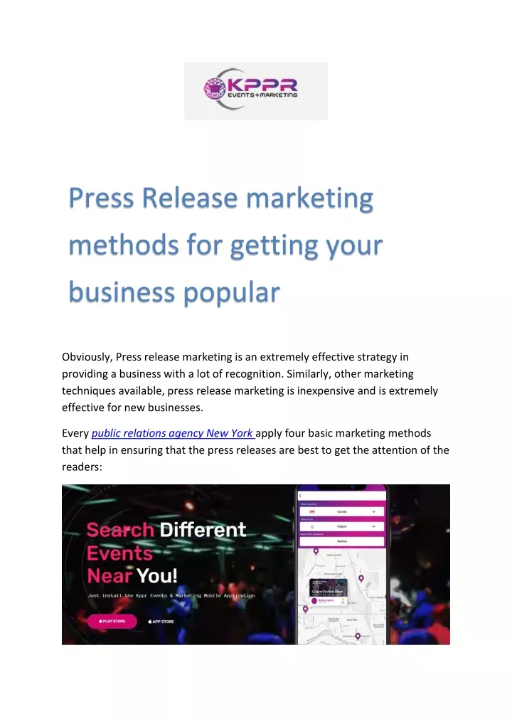 press release marketing