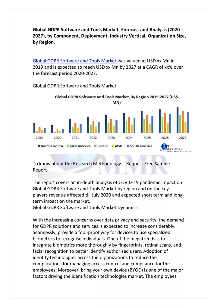 global gdpr software and tools market forecast