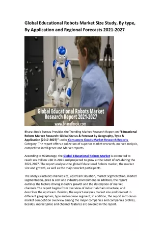 global educational robots market size study