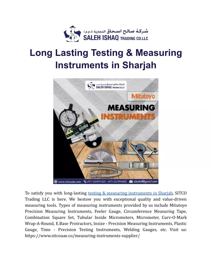 long lasting testing measuring instruments