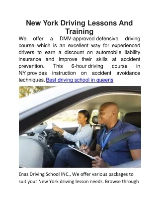 driving school packages near me in Queens