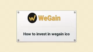 How to invest in wegain ico