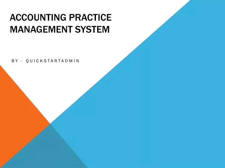 accounting practice management system