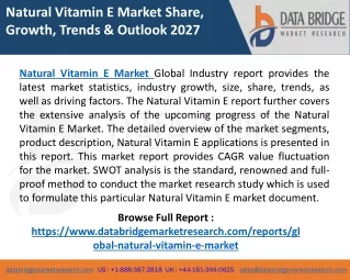natural vitamin e market share growth trends