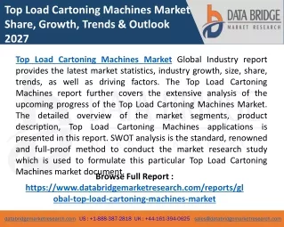 top load cartoning machines market share growth
