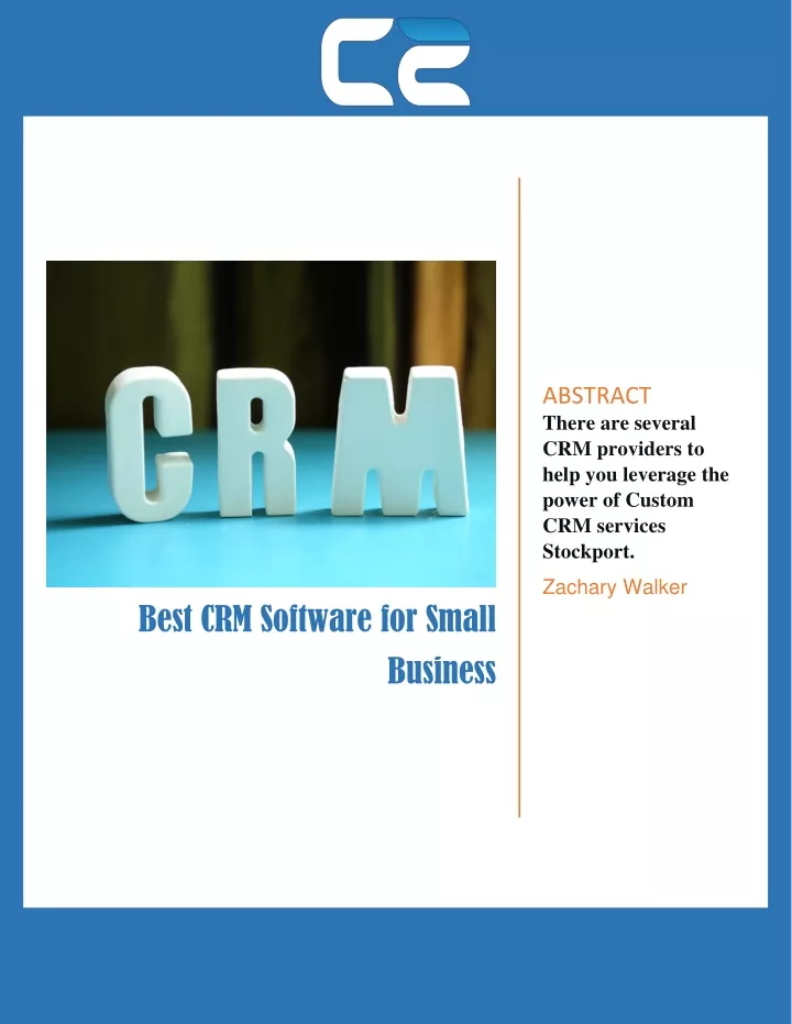 abstract there are several crm providers to help