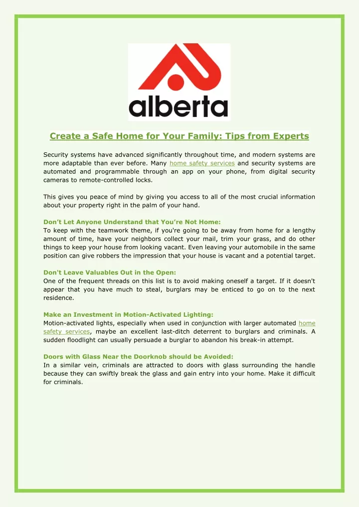 create a safe home for your family tips from