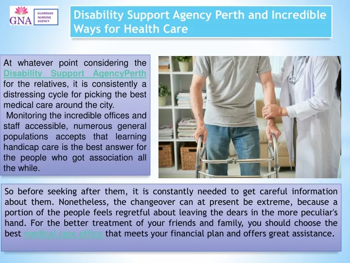 disability support agency perth and incredible