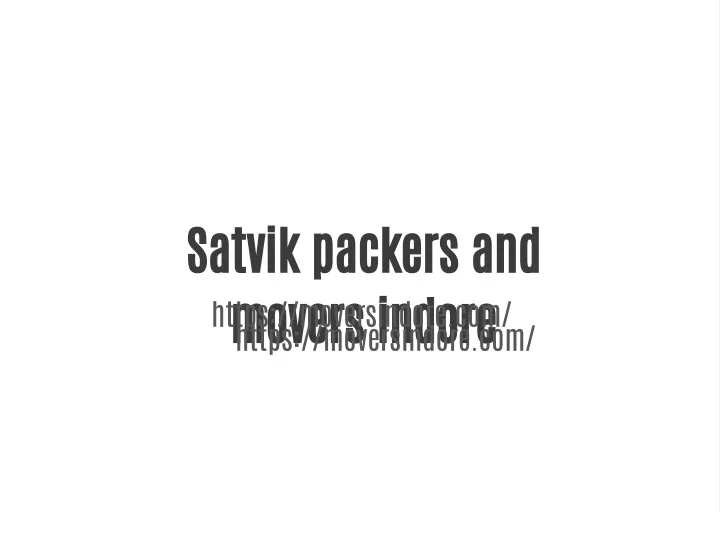 satvik packers and movers indore https