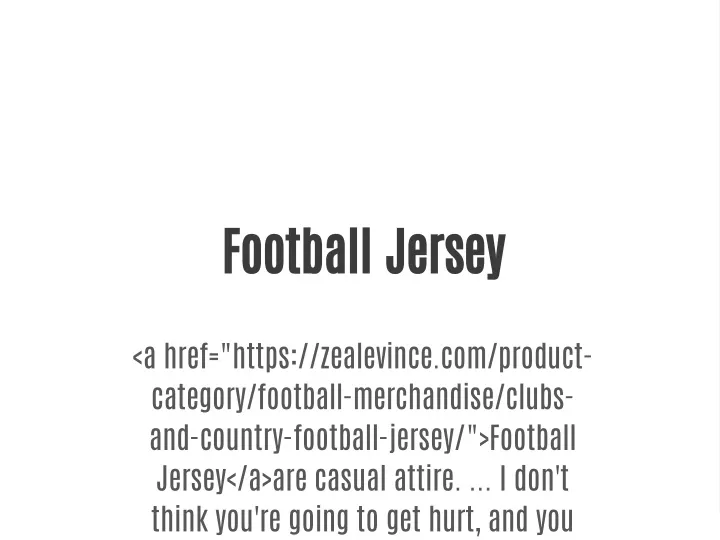football jersey