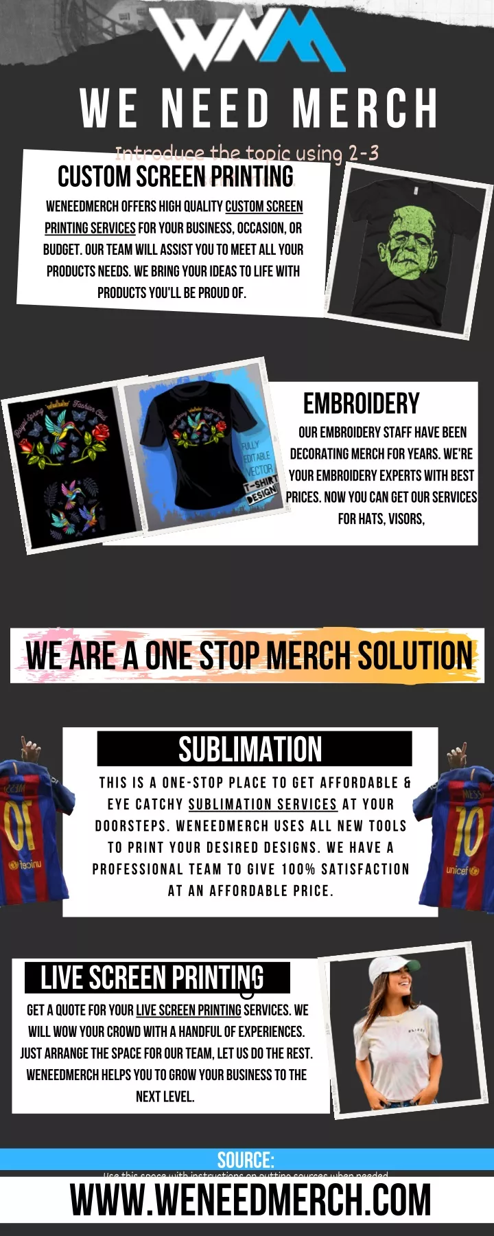 we need merch introduce the topic using