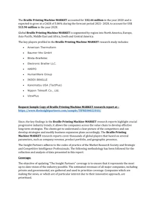 Braille Printing Machine Market