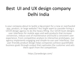 best ui and ux design company delhi india