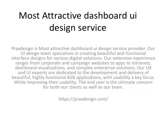 most attractive dashboard ui design service