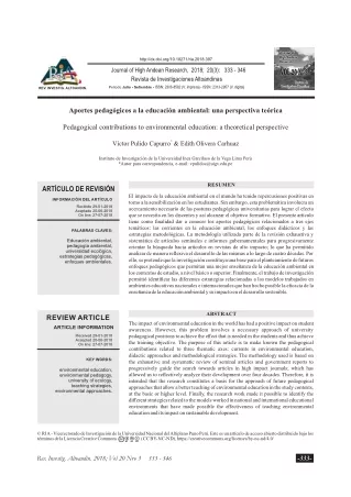aportes pedagogicos educacion ambiental