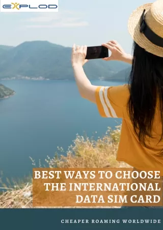 Best Ways to Choose The International Data SIM Card