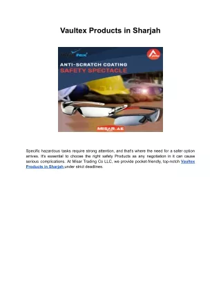 vaultex products in sharjah