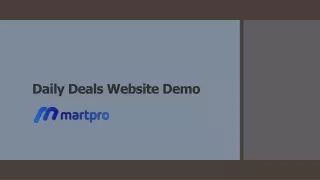 Daily Deals Website Demo