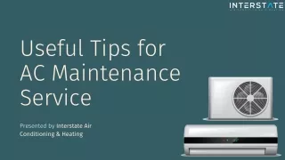 Useful Tips for AC Maintenance Service | Interstate Air