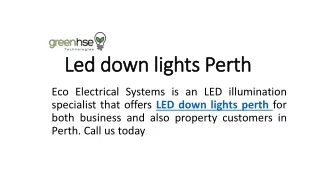 Led down lights Perth