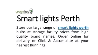 Smart lights Perth