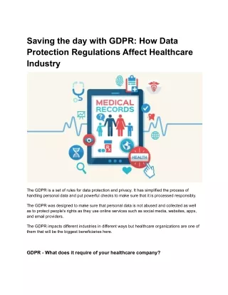 Saving the day with GDPR_ How Data Protection Regulations Affect Healthcare Industry - Long 80