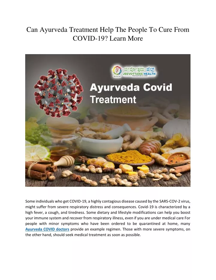 can ayurveda treatment help the people to cure