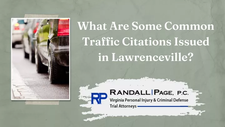 what are some common traffic citations issued