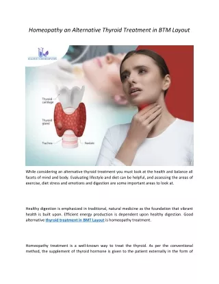 homeopathy an alternative thyroid treatment