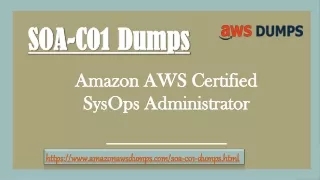 Best Study Guide SOA-C01 Dumps PDF - Amazonawsdumps.com