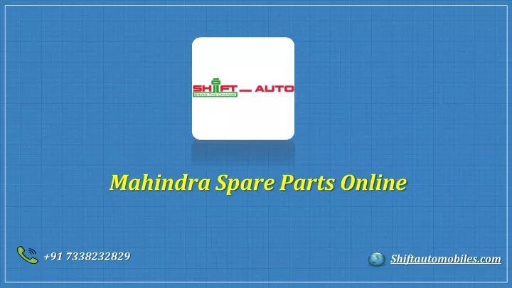 mahindra spare parts online
