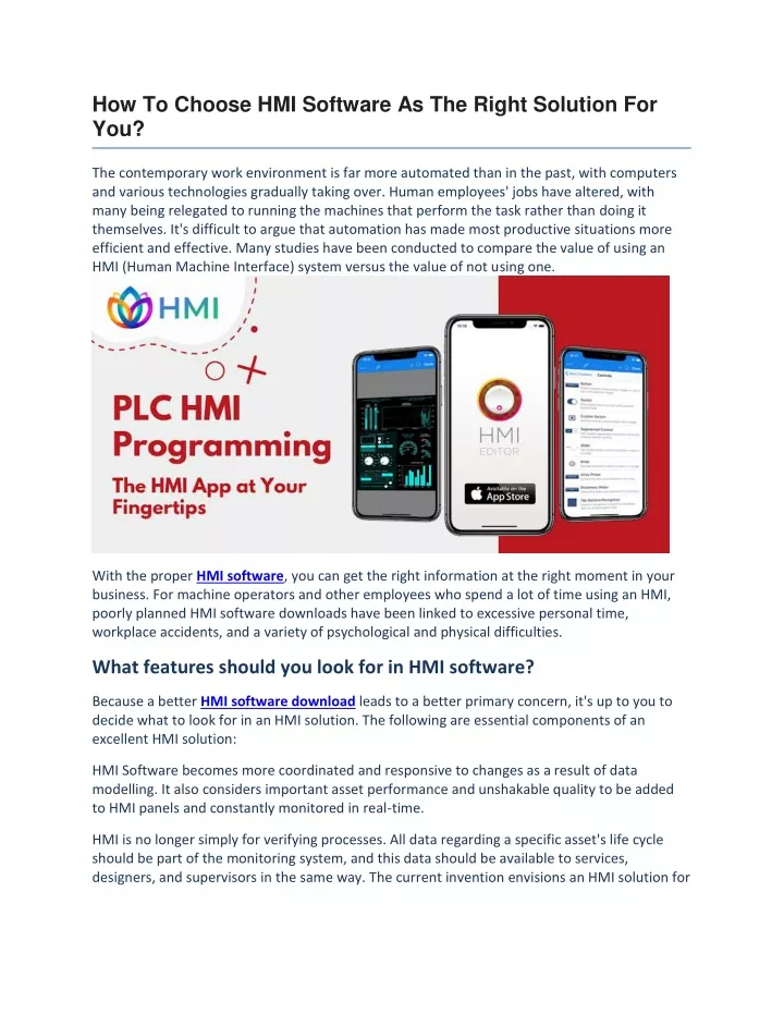 how to choose hmi software as the right solution