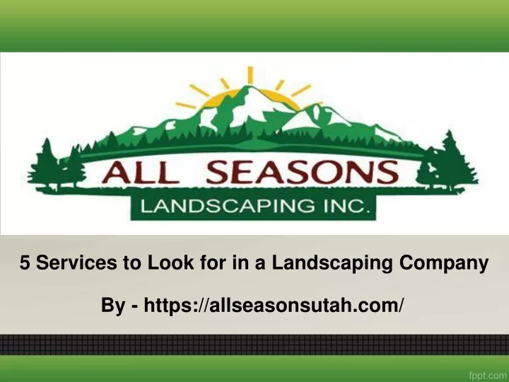 5 services to look for in a landscaping company