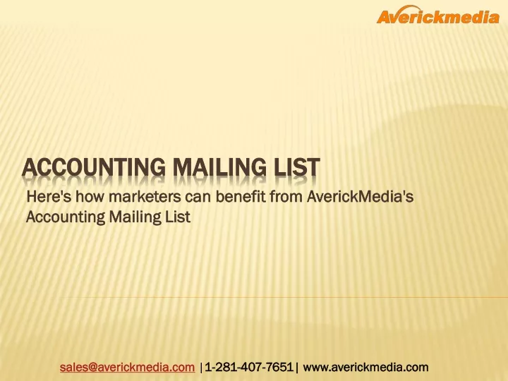 here s how marketers can benefit from averickmedia s accounting mailing list
