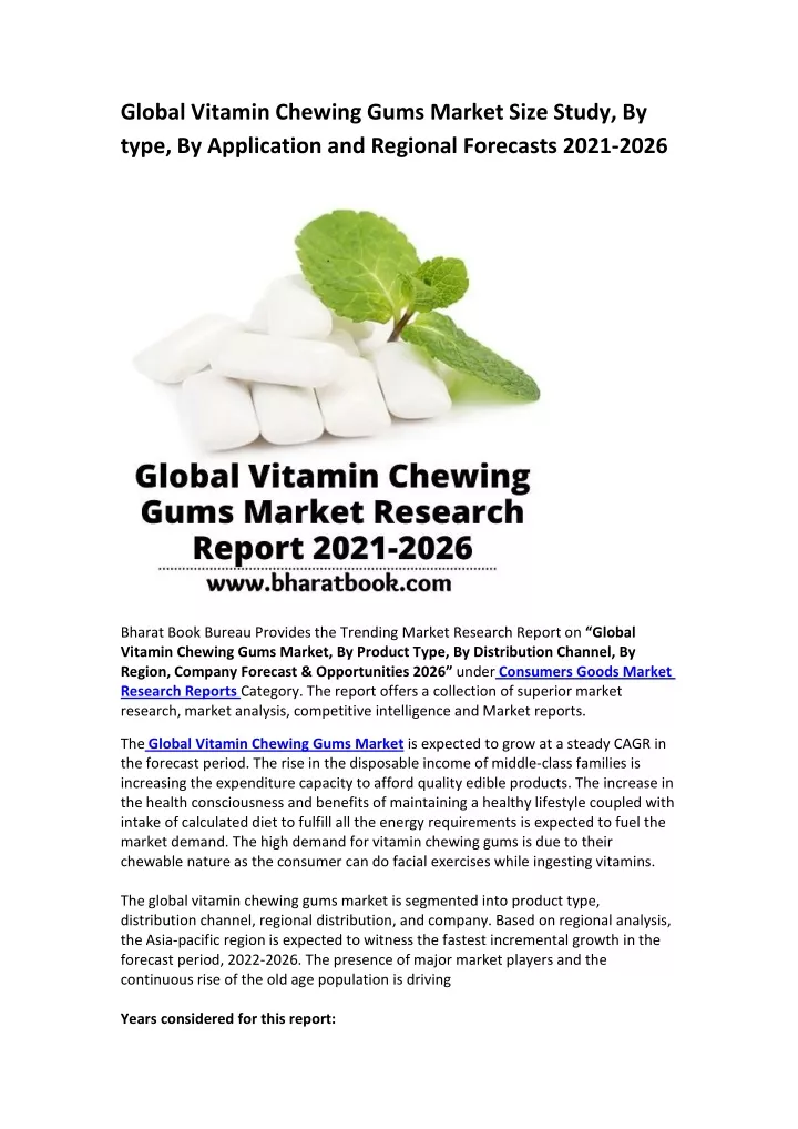 global vitamin chewing gums market size study