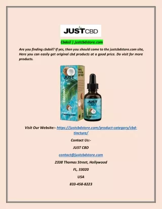 cbdoil justcbdstore com