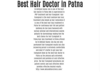 Best Hair Doctor in Patna