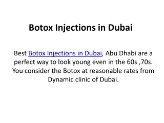 botox injections in dubai