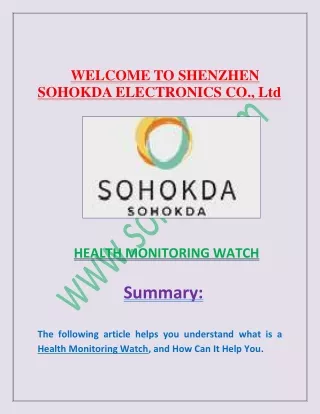 welcome to shenzhen sohokda electronics co ltd