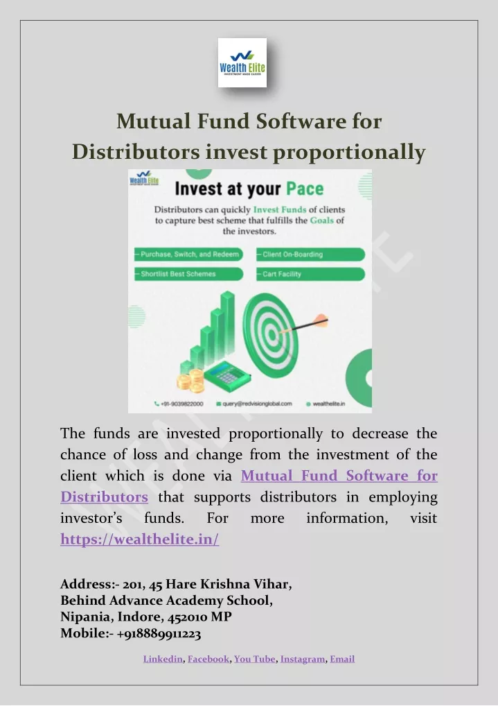 mutual fund software for distributors invest