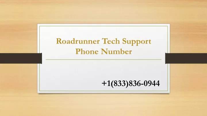 roadrunner tech support phone number