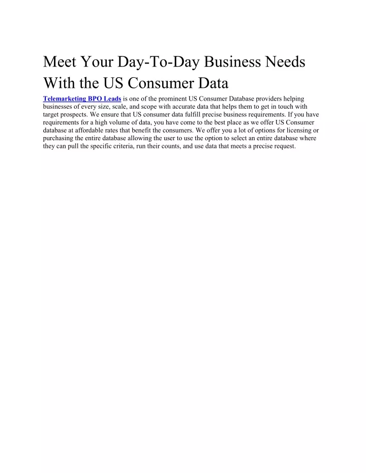 meet your day to day business needs with