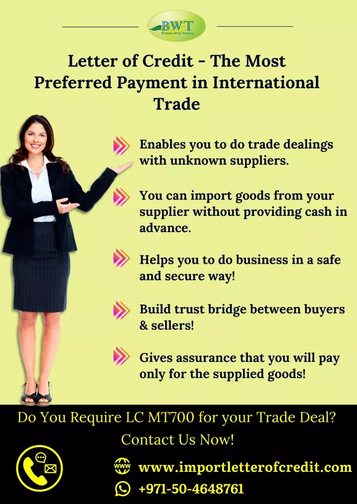 letter of credit the most preferred payment