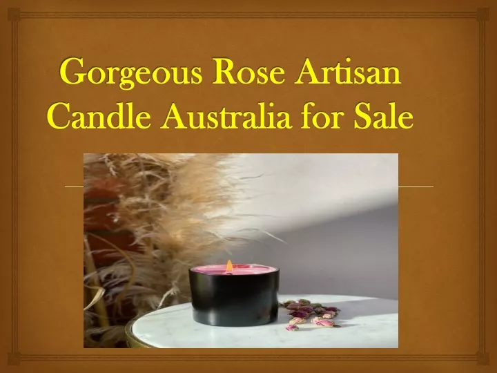 gorgeous rose artisan candle australia for sale